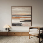 Abstract 1374 Canvas Art 16" x 16" / 40 x 40 cm / Black