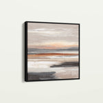Abstract 1374 Canvas Art 16" x 16" / 40 x 40 cm / Black