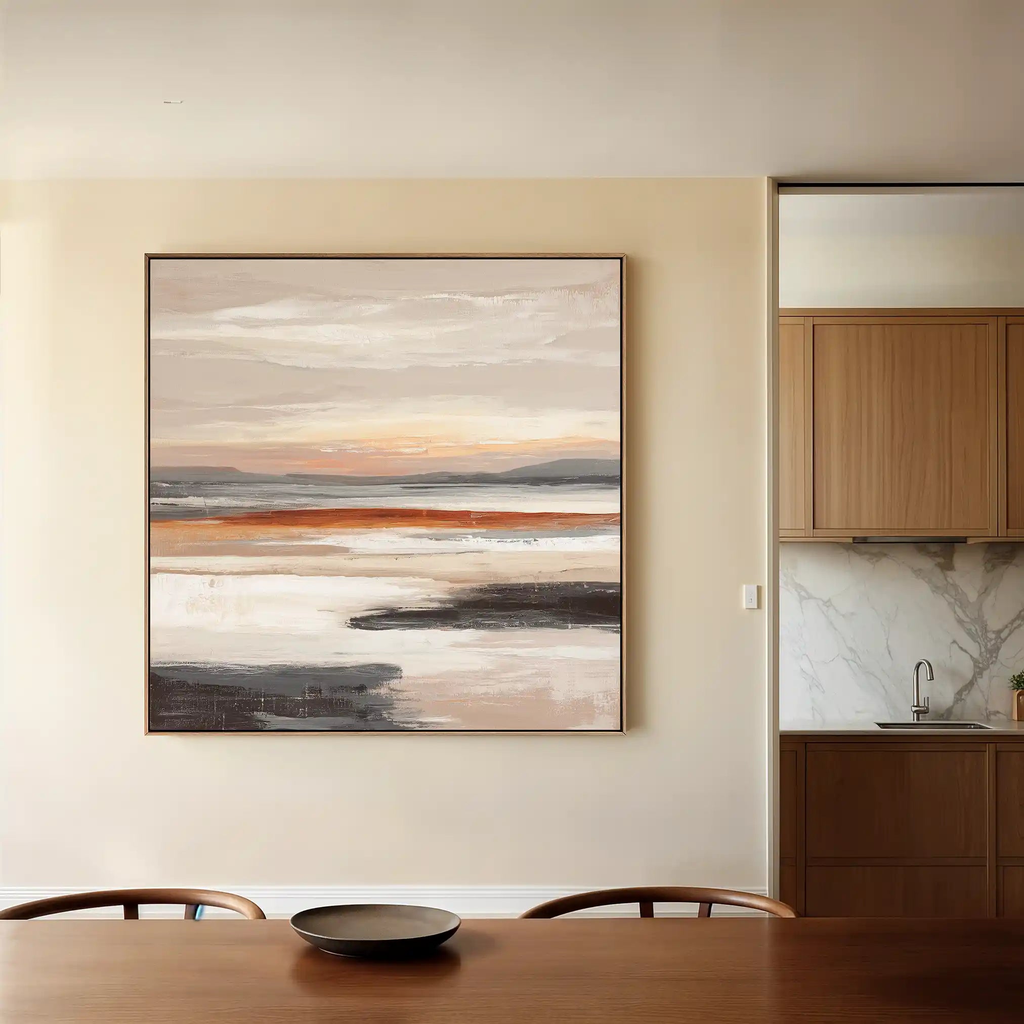Abstract 1374 Canvas Art 60 x 60 cm / Black