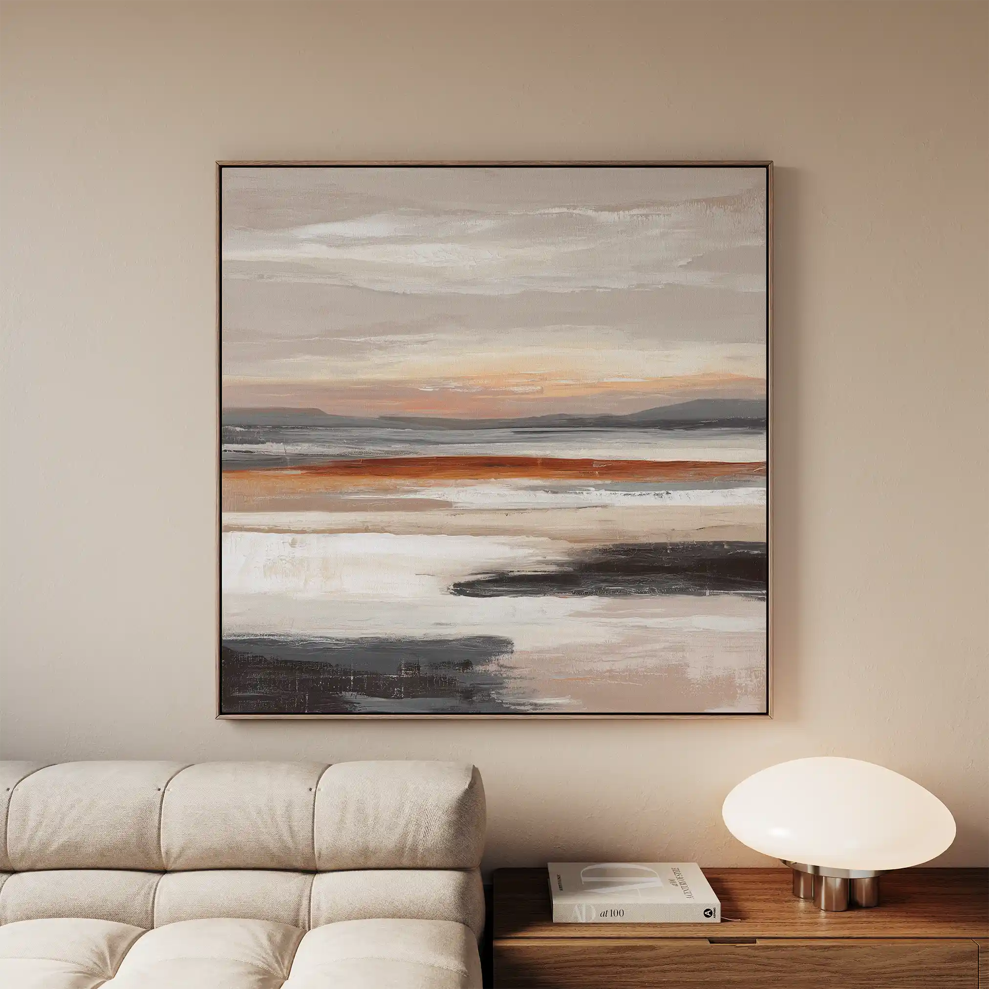 Abstract 1374 Canvas Art 60 x 60 cm / Black