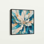 Floral 1374 Canvas Art 16" x 16" / 40 x 40 cm / Black