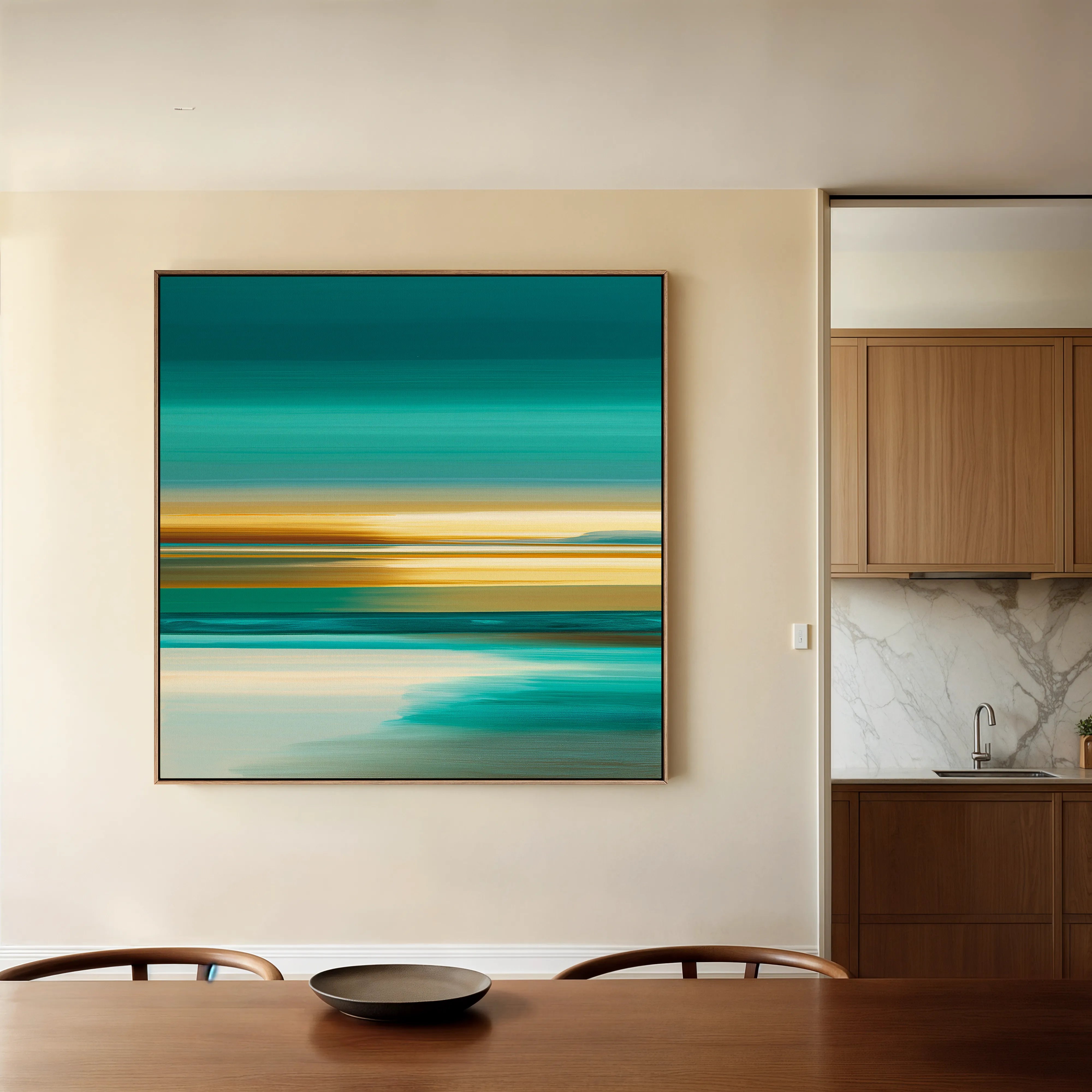 Abstract 1375 Canvas Art 16" x 16" / 40 x 40 cm / Black