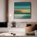 Abstract 1375 Canvas Art 16" x 16" / 40 x 40 cm / Black
