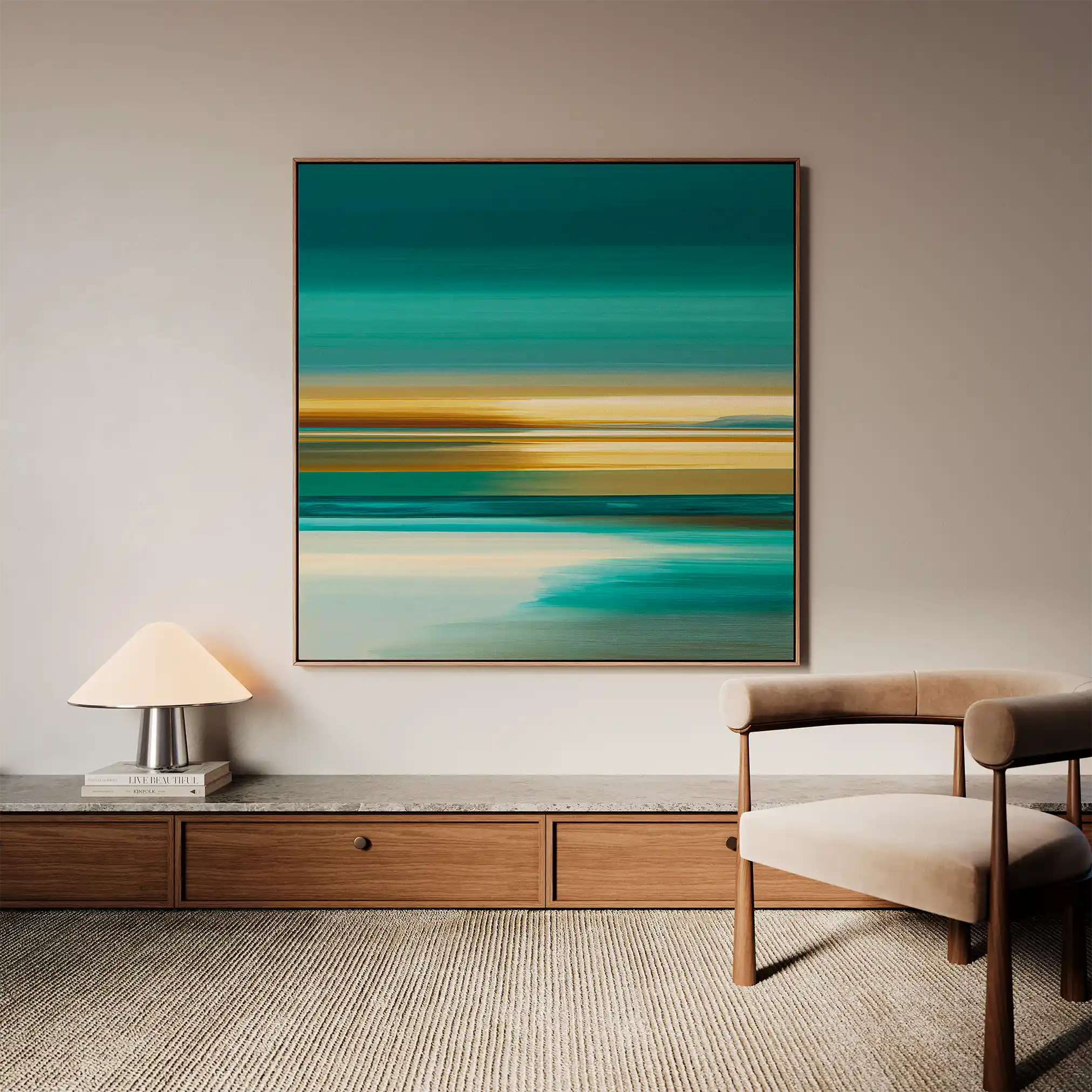Abstract 1375 Canvas Art 60 x 60 cm / Black