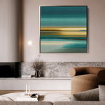Abstract 1375 Canvas Art 60 x 60 cm / Black