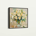 Floral 1375 Canvas Art 60 x 60 cm / Black