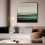 Abstract 1376 Canvas Art 16" x 16" / 40 x 40 cm / Black