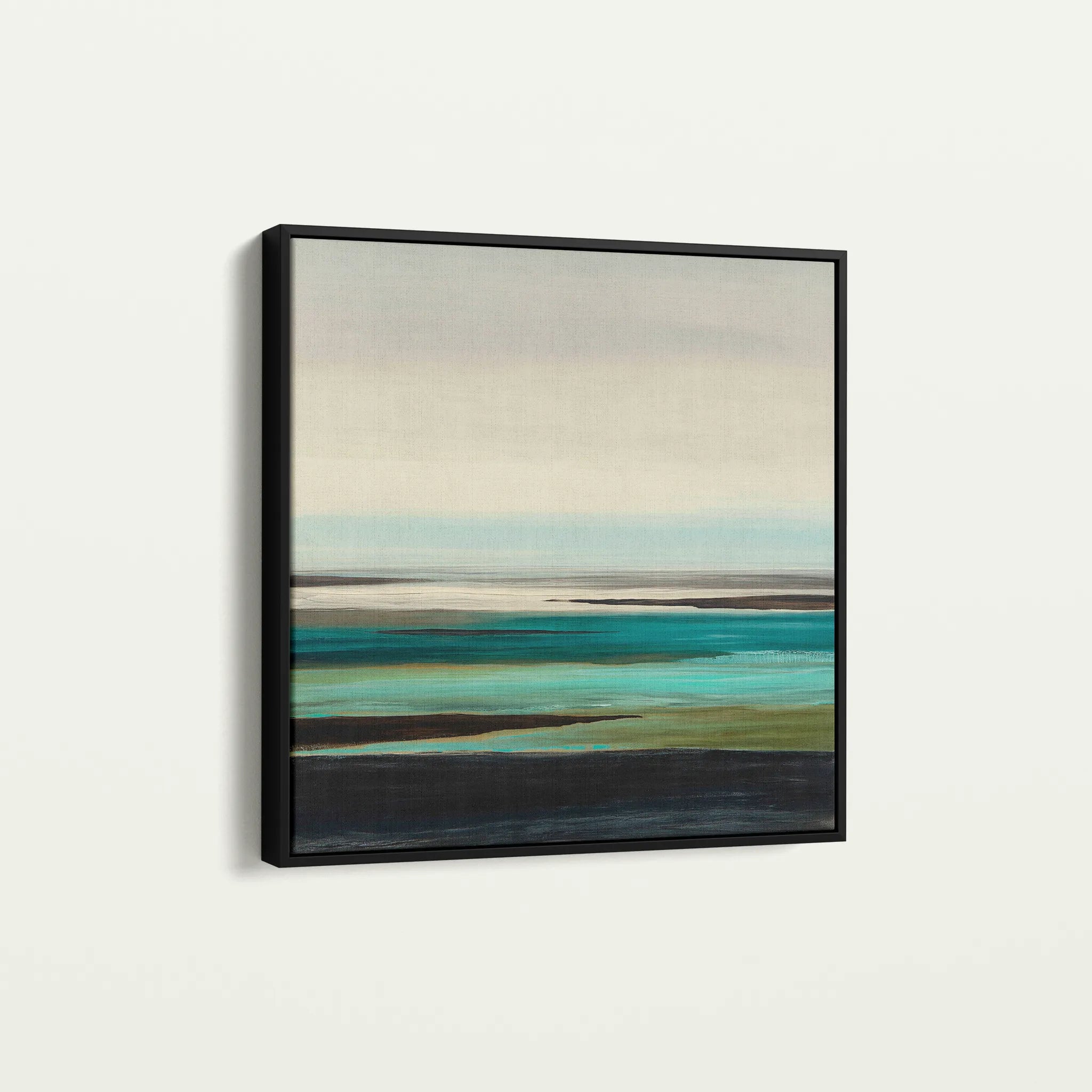 Abstract 1376 Canvas Art 16" x 16" / 40 x 40 cm / Black