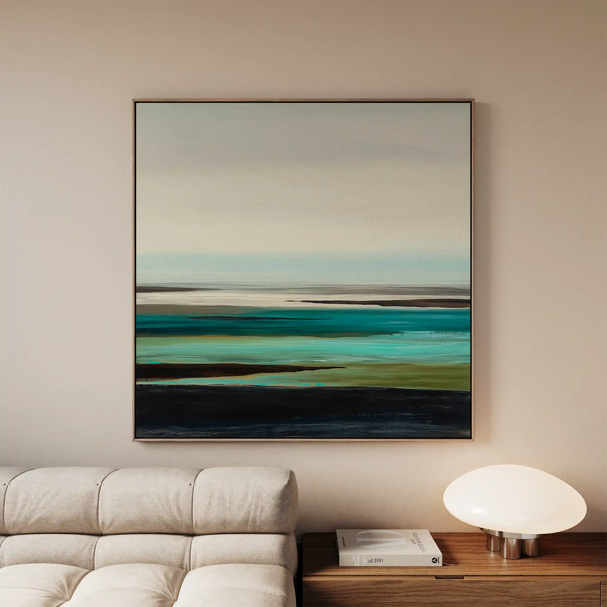 Abstract 1376 Canvas Art 60 x 60 cm / Black