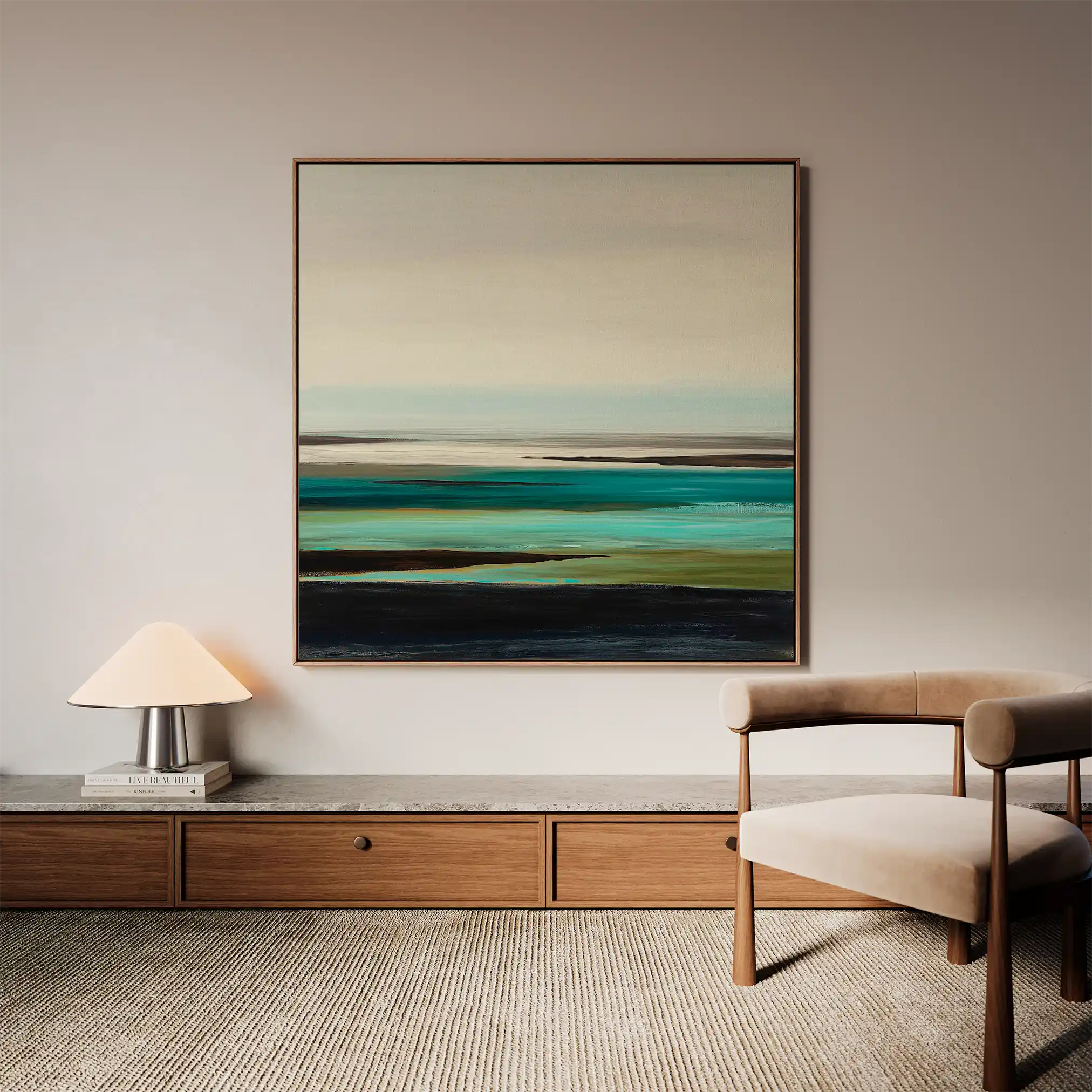 Abstract 1376 Canvas Art 60 x 60 cm / Black