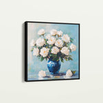 Floral 1376 Canvas Art 16" x 16" / 40 x 40 cm / Black