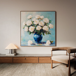 Floral 1376 Canvas Art 60 x 60 cm / Black