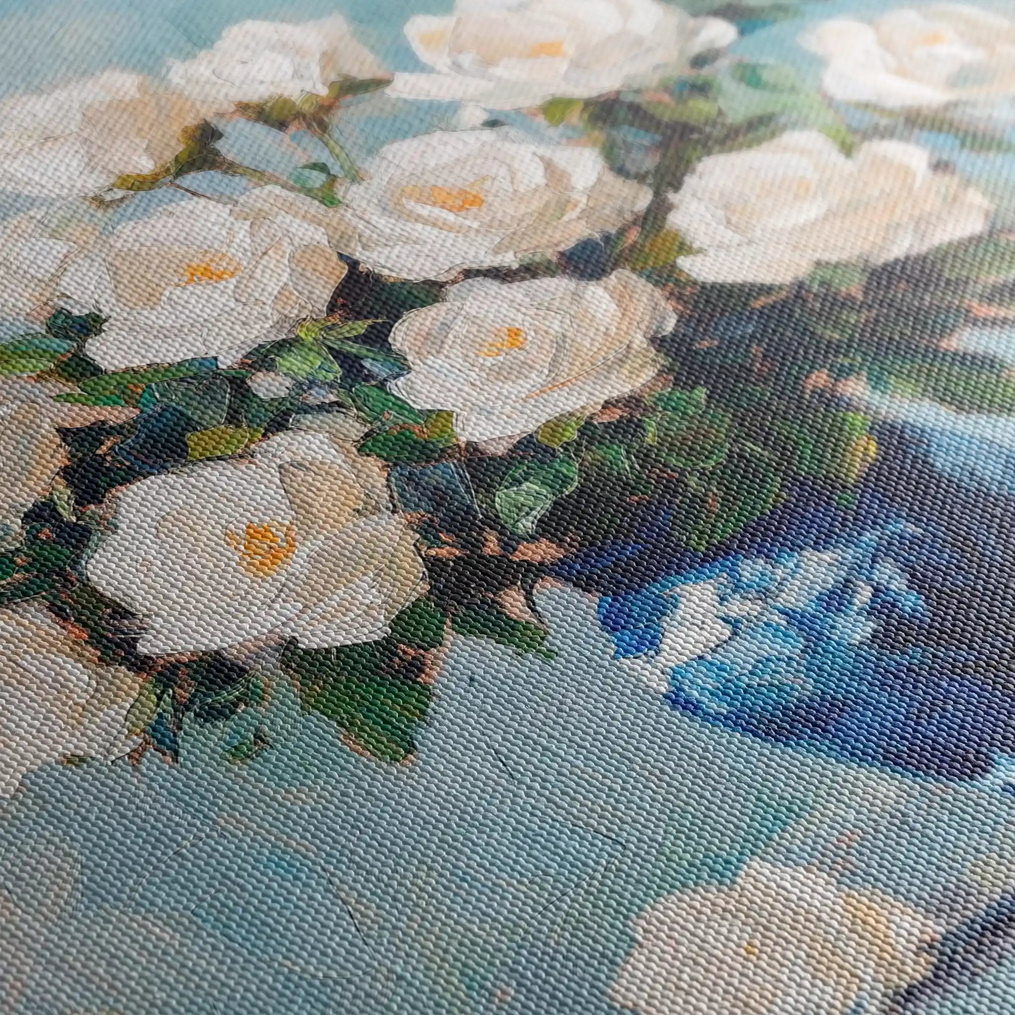 Floral 1376 Canvas Art 60 x 60 cm / Black