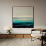 Abstract 1377 Canvas Art 16" x 16" / 40 x 40 cm / Black