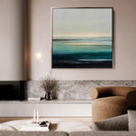 Abstract 1377 Canvas Art 16" x 16" / 40 x 40 cm / Black