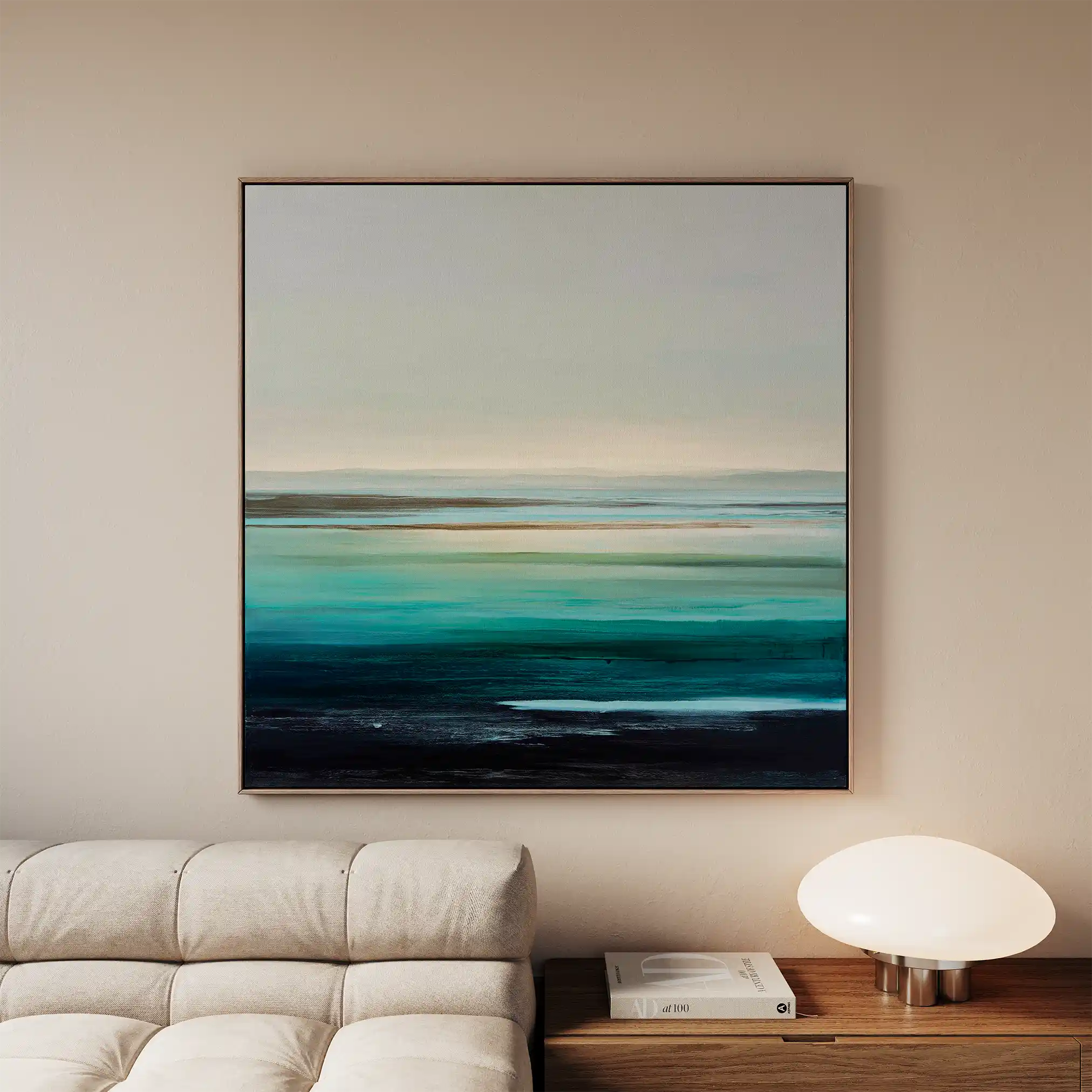 Abstract 1377 Canvas Art 60 x 60 cm / Black