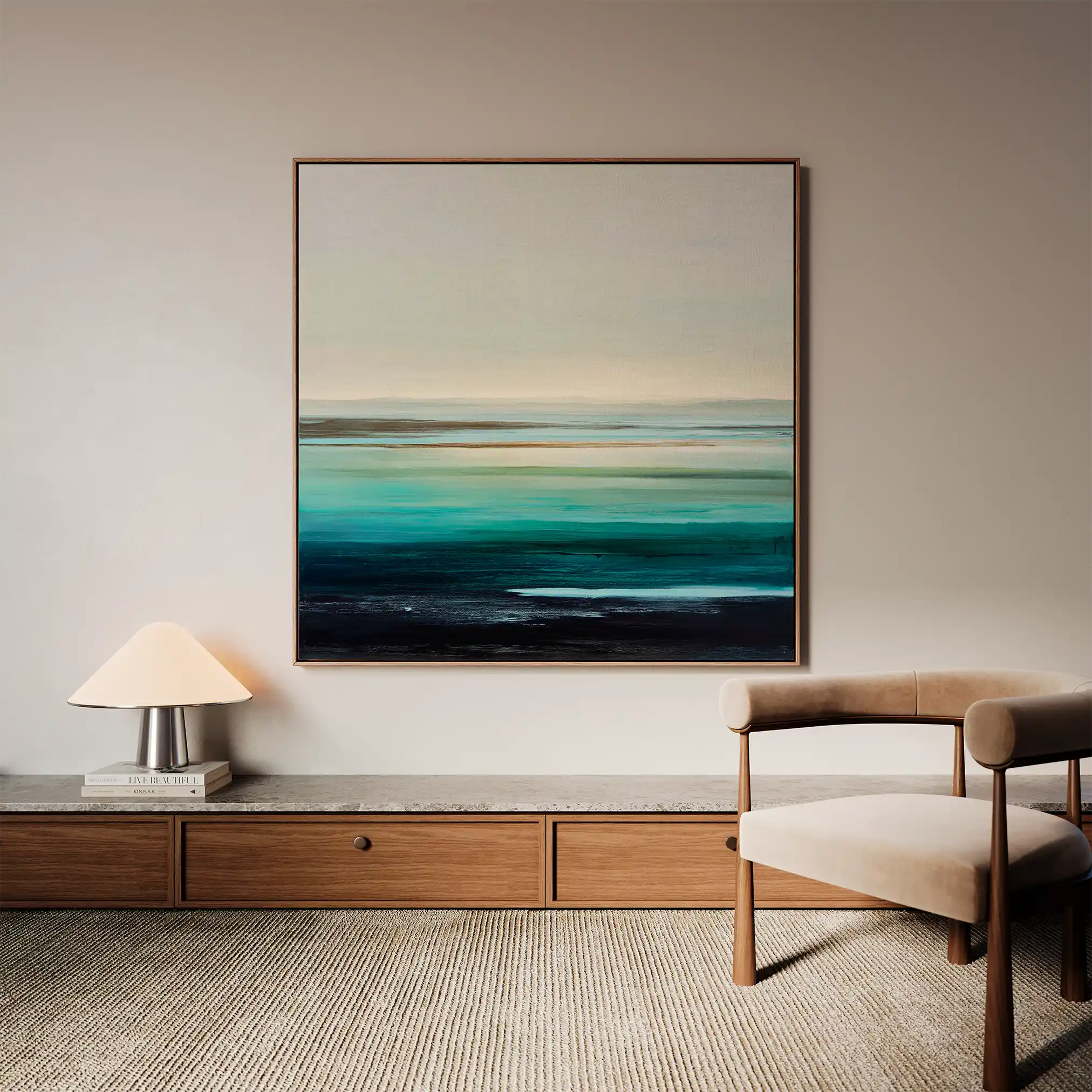 Abstract 1377 Canvas Art 60 x 60 cm / Black