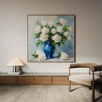 Floral 1377 Canvas Art 16" x 16" / 40 x 40 cm / Black