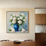 Floral 1377 Canvas Art 16" x 16" / 40 x 40 cm / Black