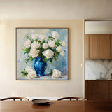 Floral 1377 Canvas Art 16" x 16" / 40 x 40 cm / Black