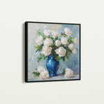 Floral 1377 Canvas Art 16" x 16" / 40 x 40 cm / Black
