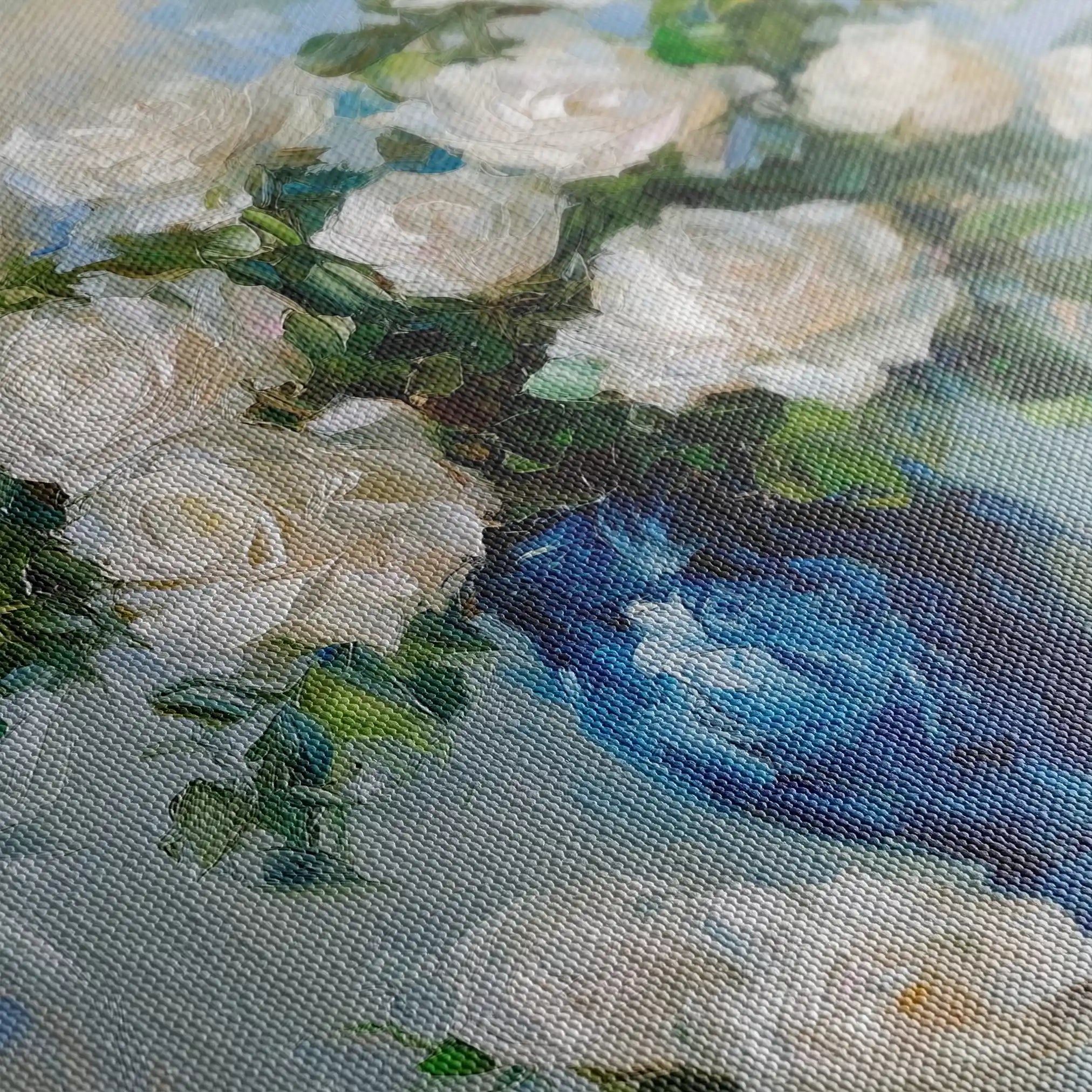 Floral 1377 Canvas Art 60 x 60 cm / Black