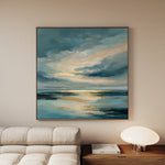 Abstract 1378 Canvas Art 16" x 16" / 40 x 40 cm / Black