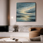 Abstract 1378 Canvas Art 16" x 16" / 40 x 40 cm / Black