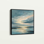 Abstract 1378 Canvas Art 16" x 16" / 40 x 40 cm / Black