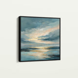 Abstract 1378 Canvas Art 16" x 16" / 40 x 40 cm / Black