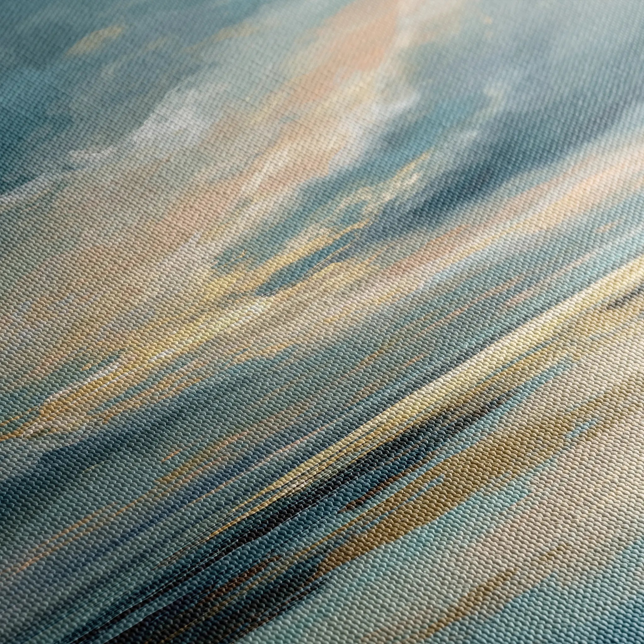 Abstract 1378 Canvas Art 16" x 16" / 40 x 40 cm / Black