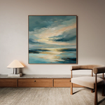 Abstract 1378 Canvas Art 60 x 60 cm / Black