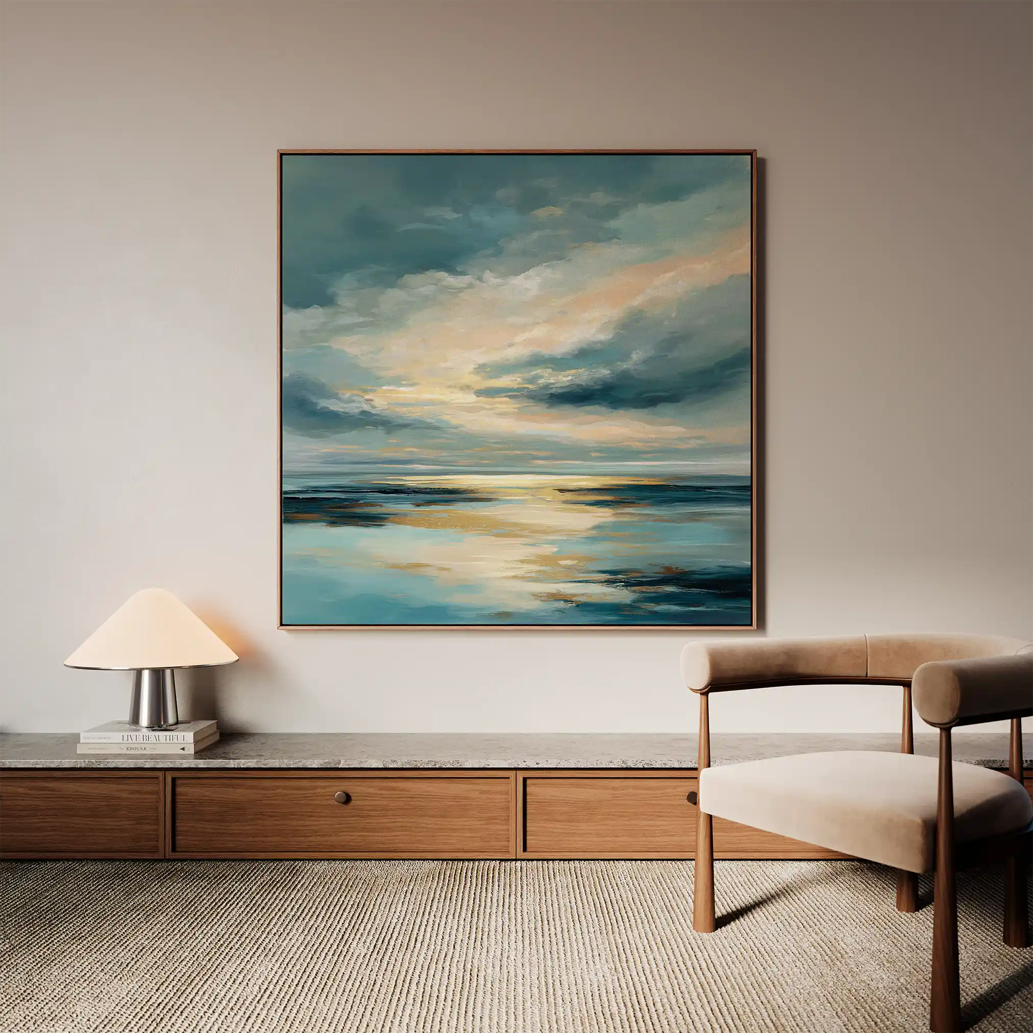 Abstract 1378 Canvas Art 60 x 60 cm / Black