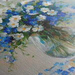 Floral 1378 Canvas Art 16" x 16" / 40 x 40 cm / Black
