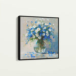 Floral 1378 Canvas Art 60 x 60 cm / Black