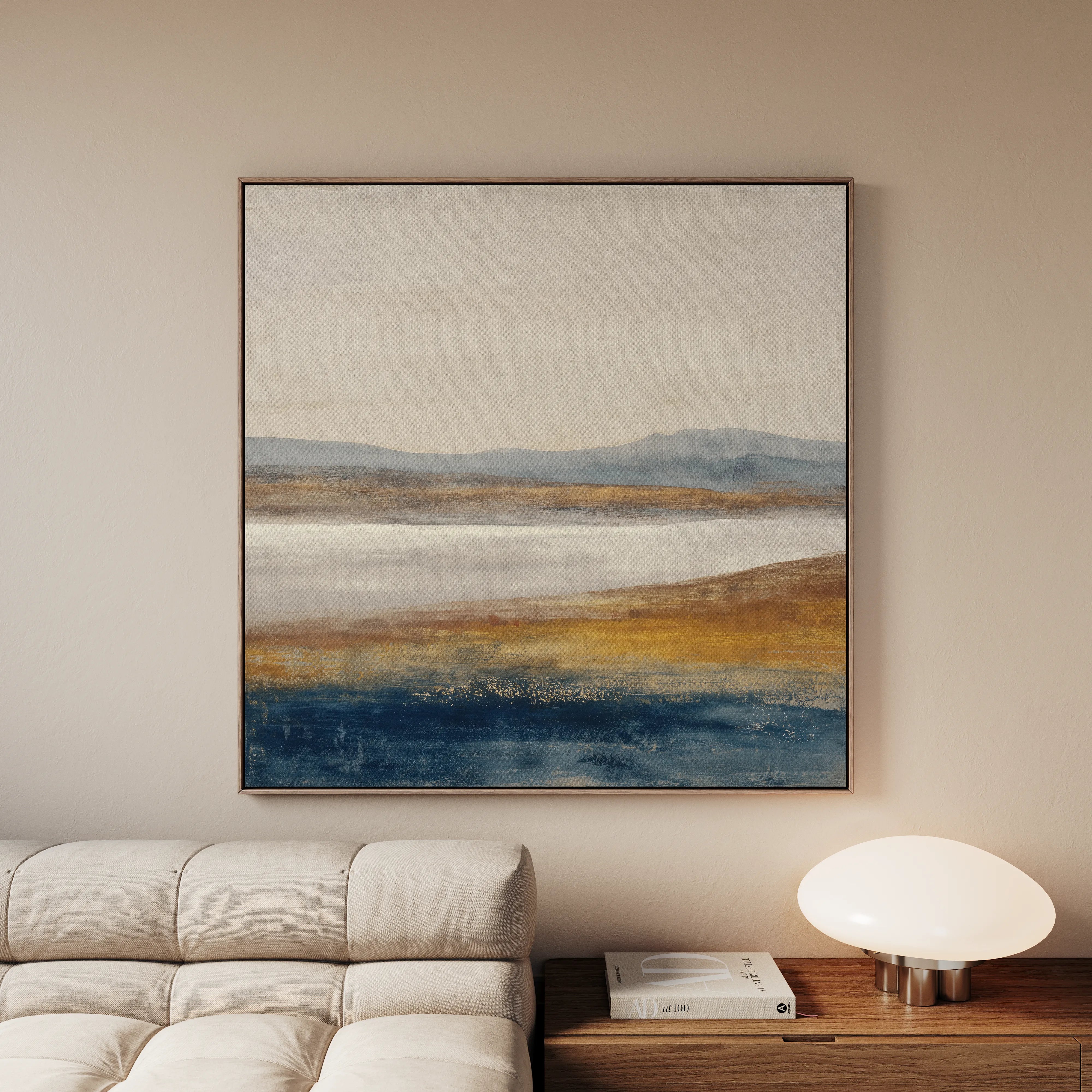 Abstract 1379 Canvas Art 16" x 16" / 40 x 40 cm / Black