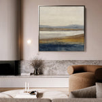 Abstract 1379 Canvas Art 16" x 16" / 40 x 40 cm / Black