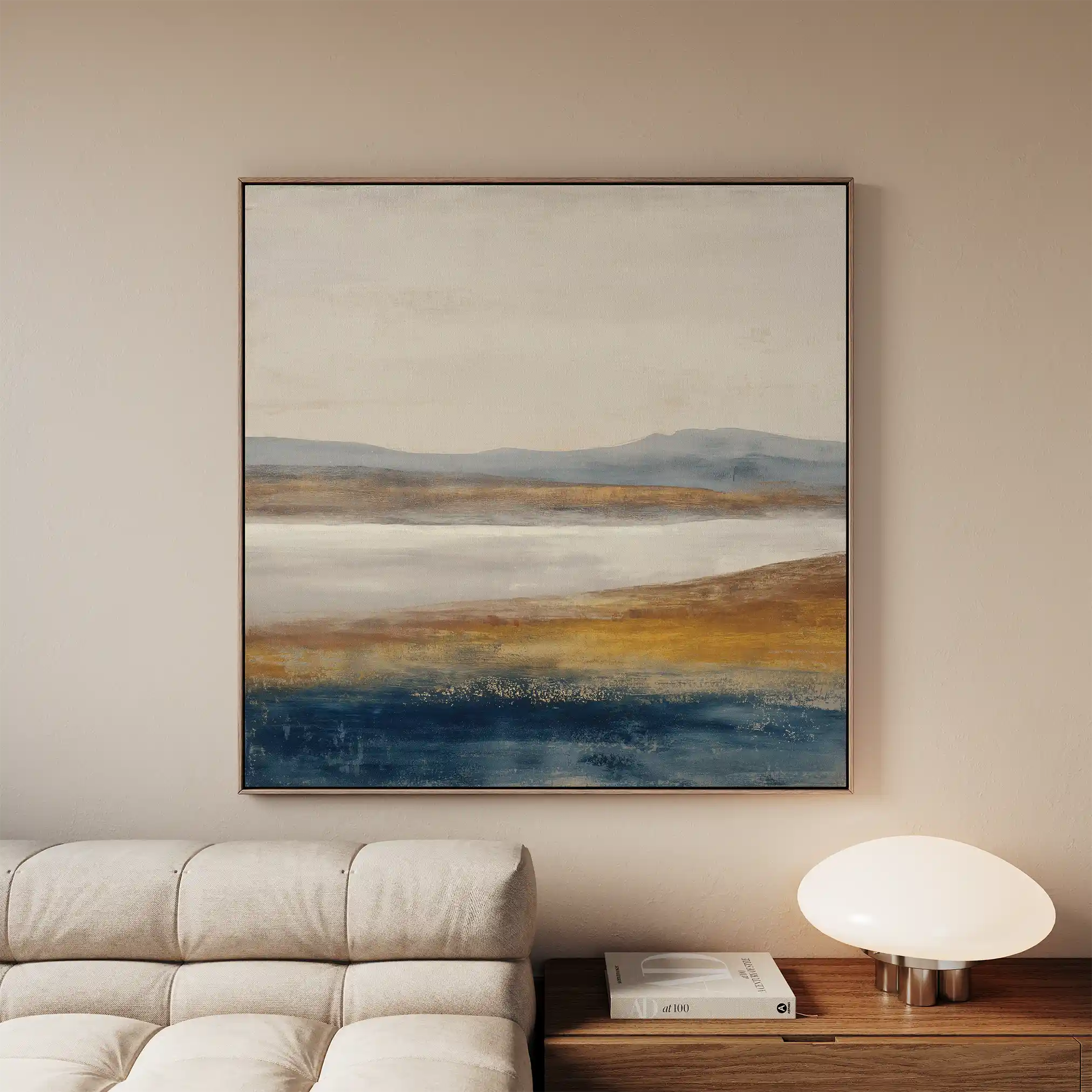 Abstract 1379 Canvas Art 60 x 60 cm / Black