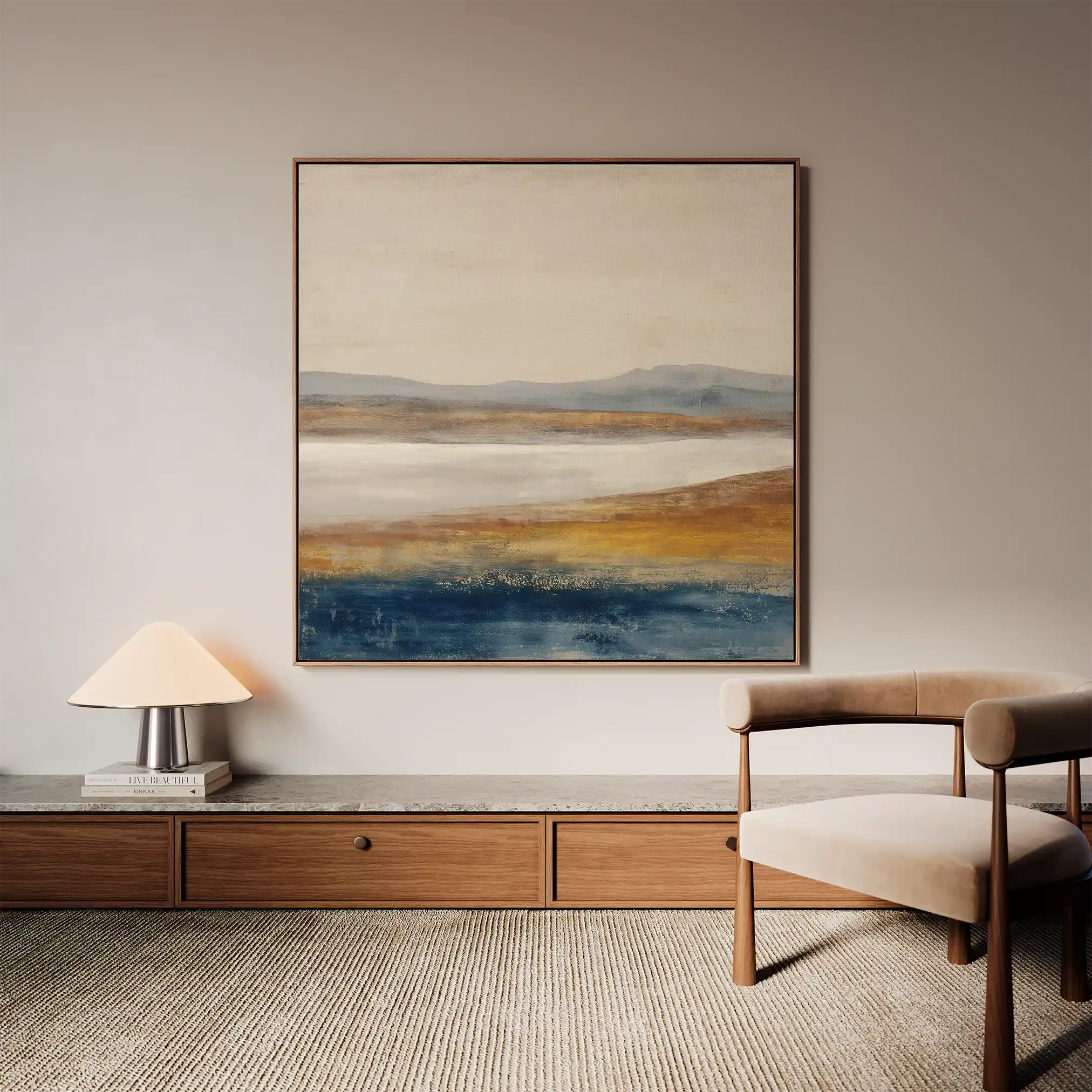 Abstract 1379 Canvas Art 60 x 60 cm / Black