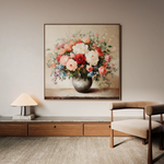 Floral 1379 Canvas Art 60 x 60 cm / Black