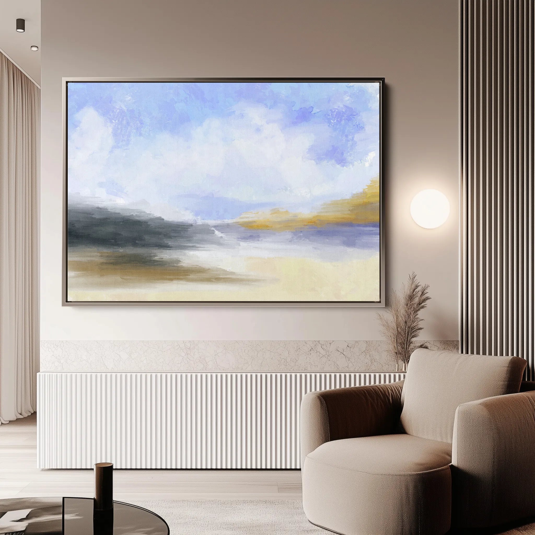 Abstract 138 Canvas Art 18" x 24" / 45 x 60 cm / Black