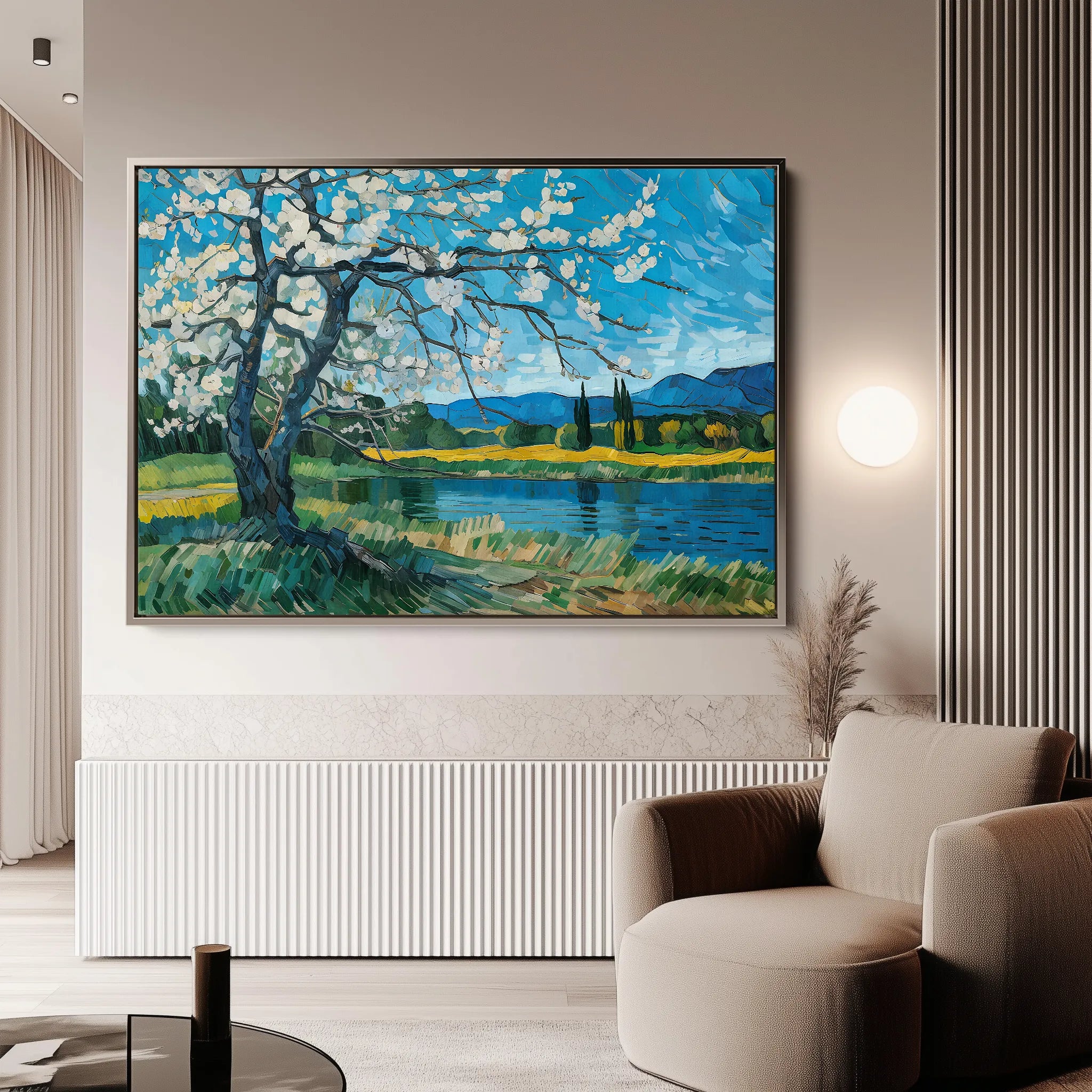 Floral 138 Canvas Art 18" x 24" / 45 x 60 cm / Black