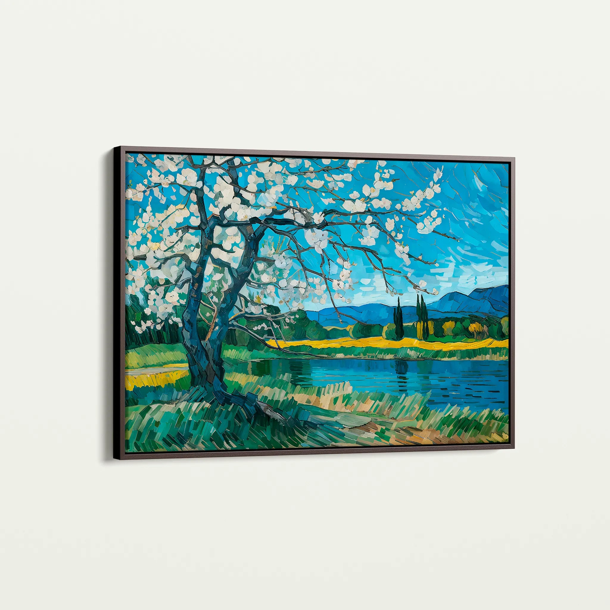 Floral 138 Canvas Art 18" x 24" / 45 x 60 cm / Black