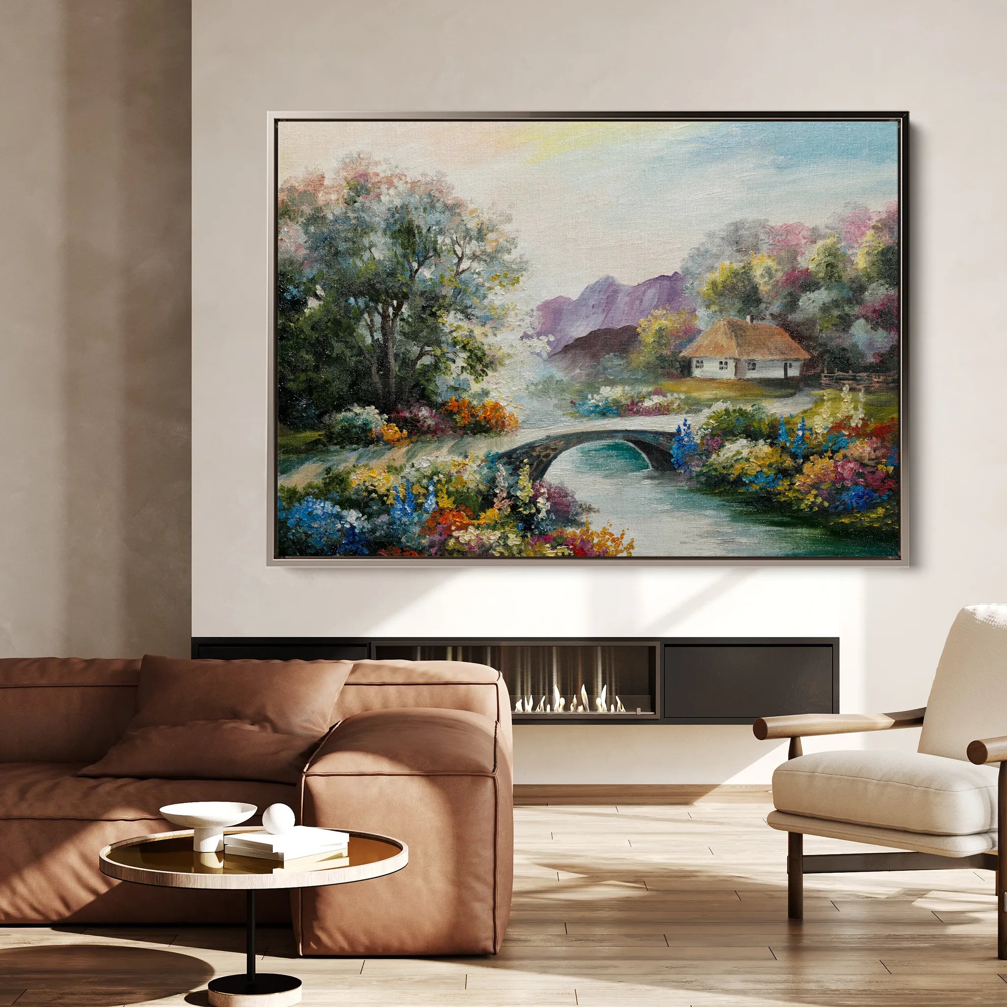 Landscape 138 Canvas Art 18" x 24" / 45 x 60 cm / Black