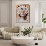 Portrait 138 Canvas Art 18" x 24" / 45 x 60 cm / Black