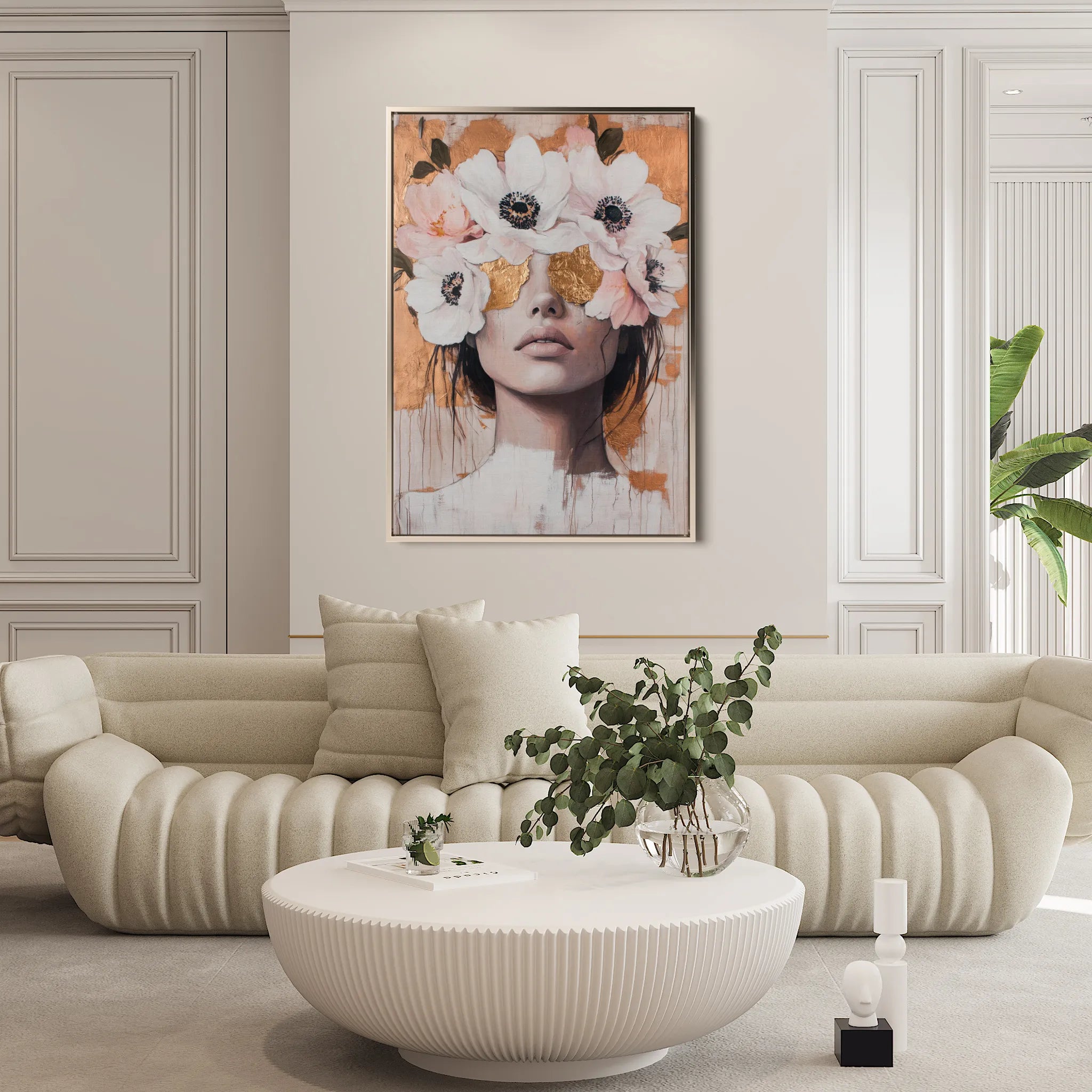 Portrait 138 Canvas Art 18" x 24" / 45 x 60 cm / Black