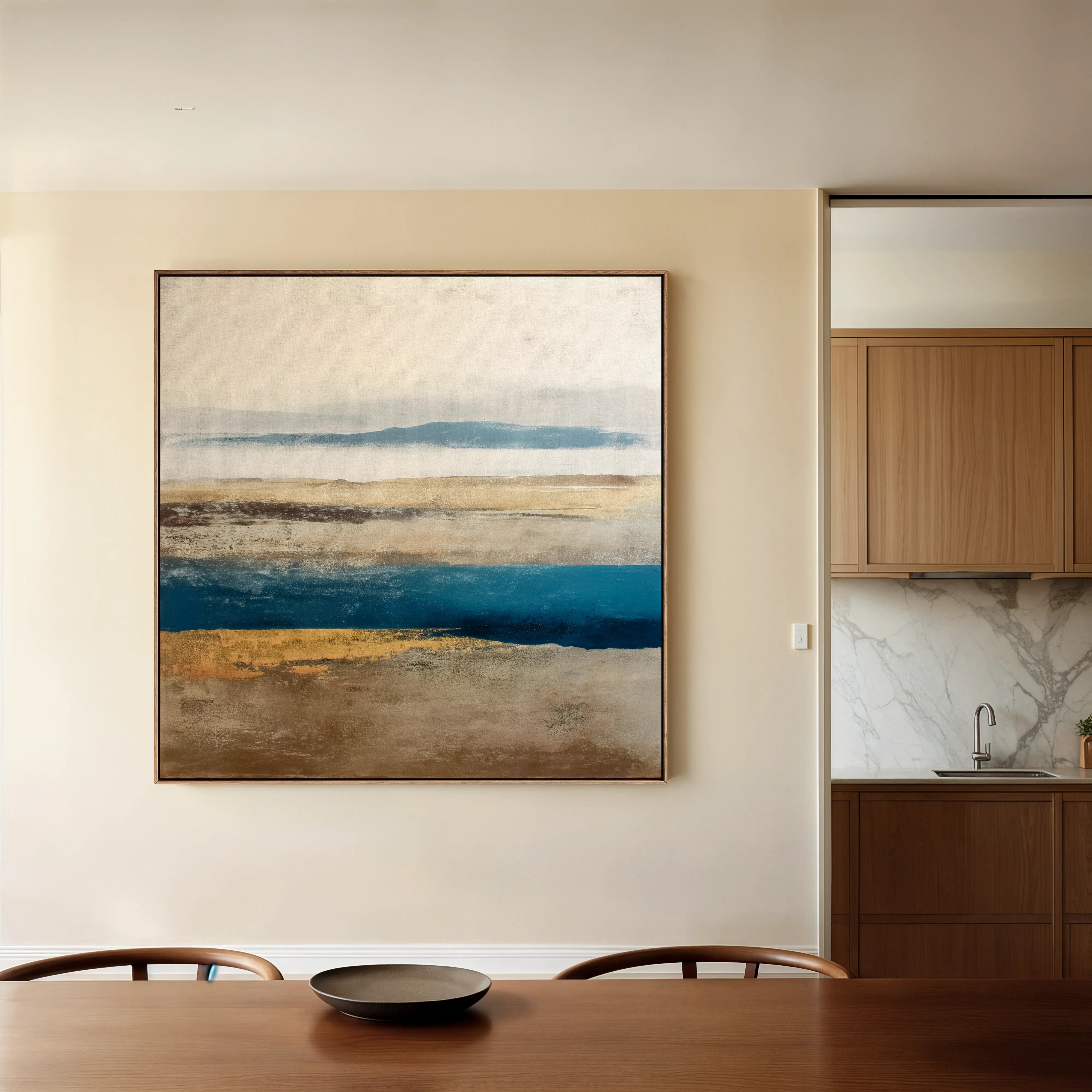 Abstract 1380 Canvas Art 16" x 16" / 40 x 40 cm / Black