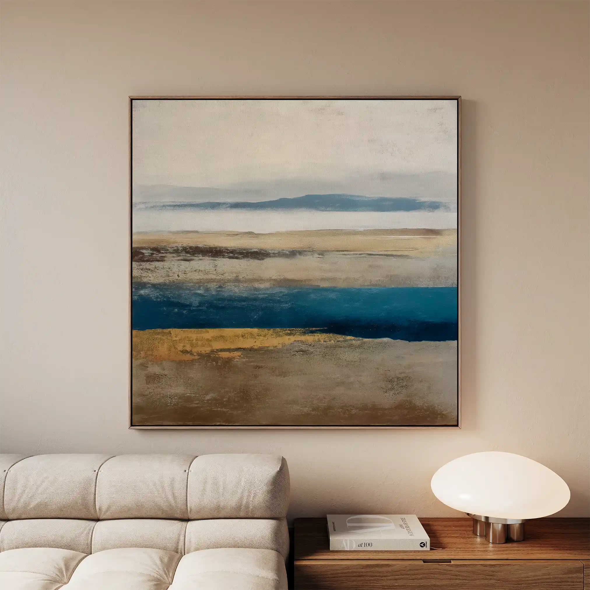 Abstract 1380 Canvas Art 60 x 60 cm / Black