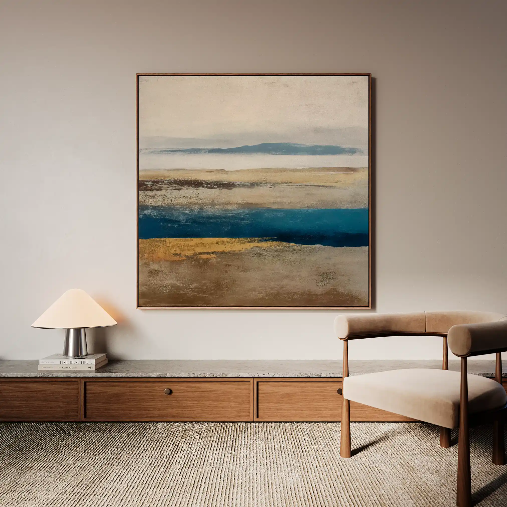 Abstract 1380 Canvas Art 60 x 60 cm / Black