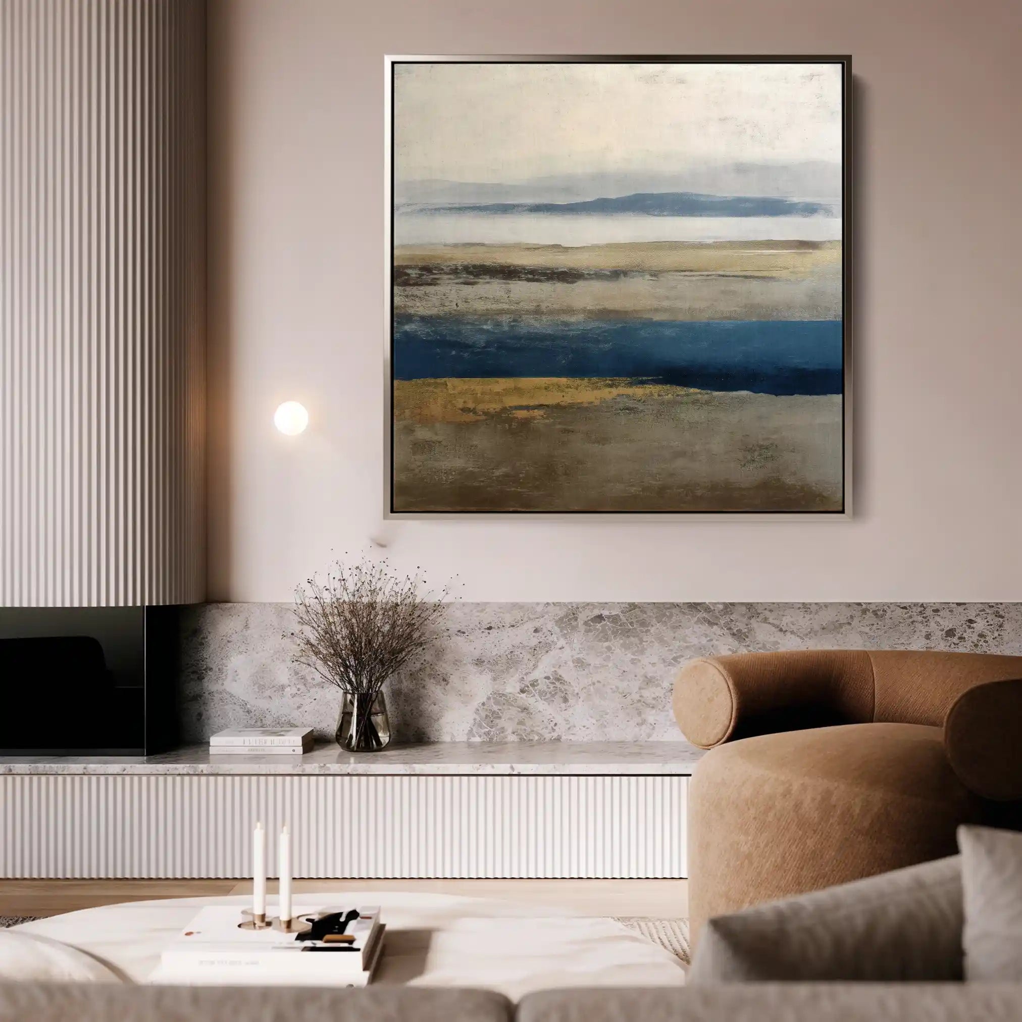 Abstract 1380 Canvas Art 60 x 60 cm / Black